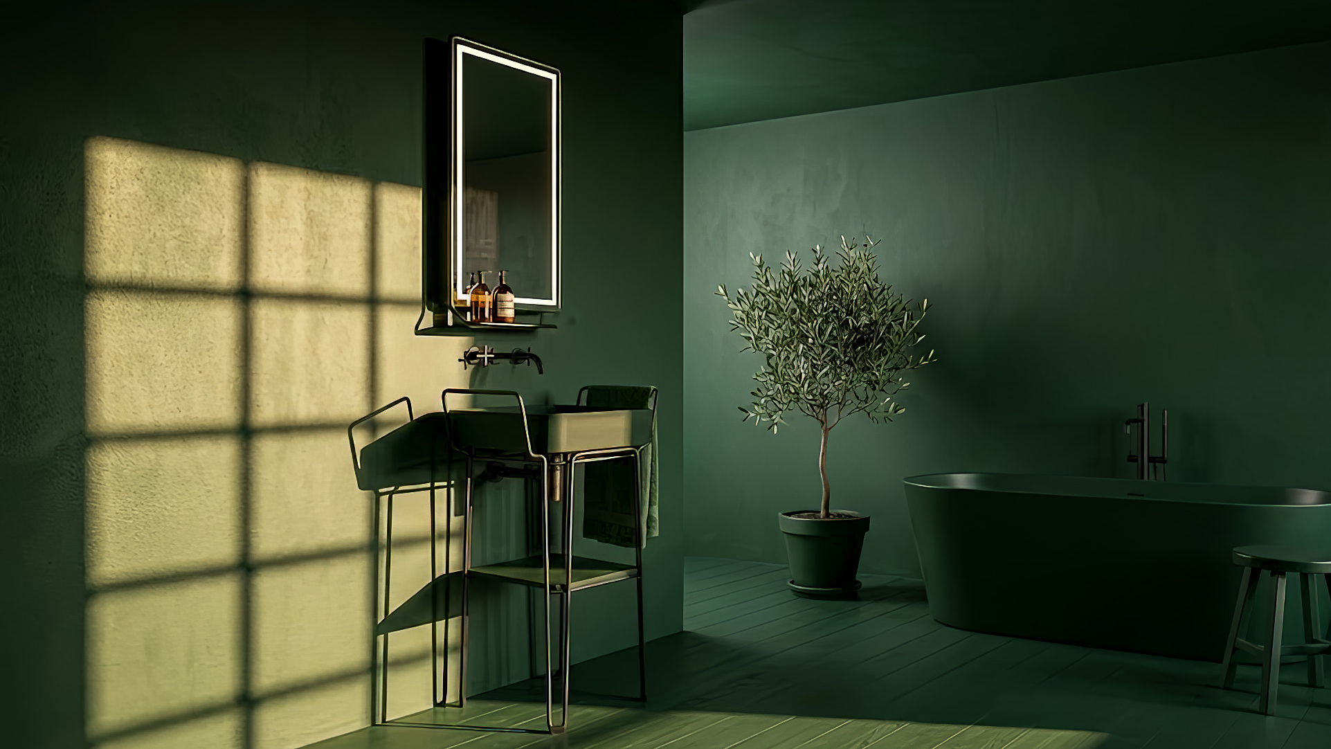 Variante cromatica: la struttura dialoga con palette contemporanee, senza perdere identità.