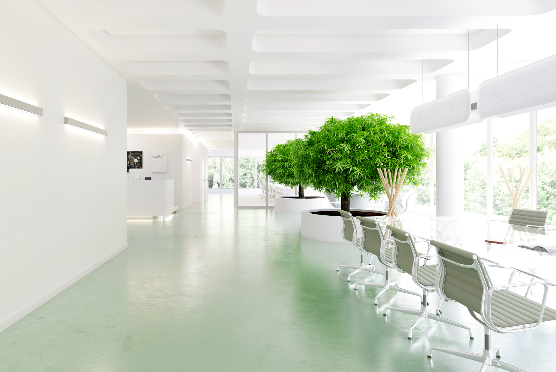 Hush modulo sospeso e modulo a parete senza pannelli