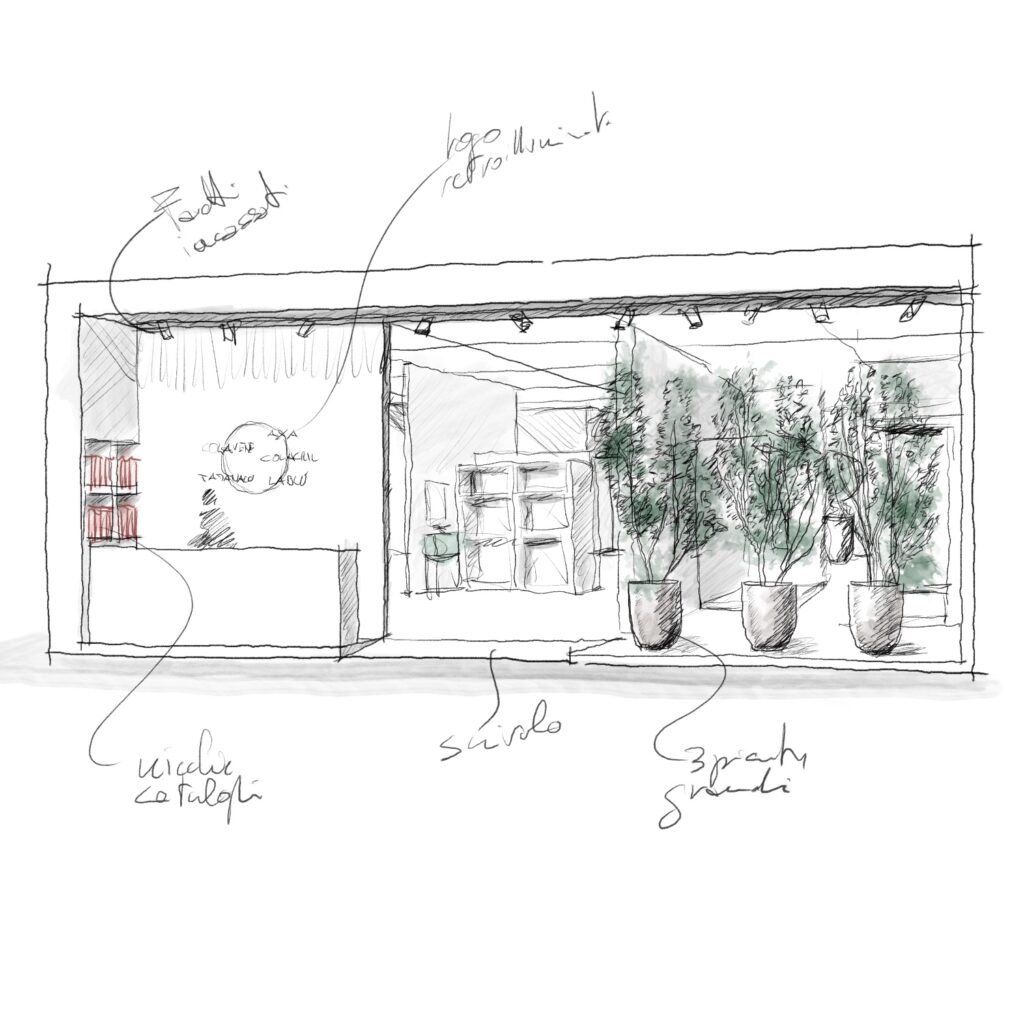 sketch di progetto entrata stan